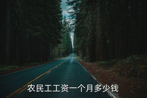 農(nóng)民工工資一個(gè)月多少錢