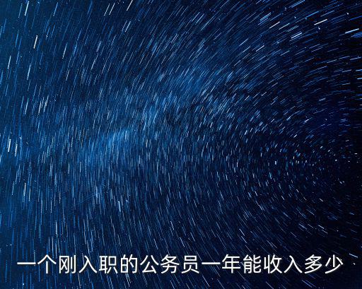 一個剛入職的公務員一年能收入多少