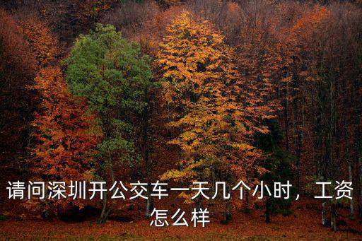 請問深圳開公交車一天幾個小時，工資怎么樣