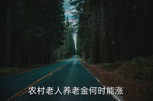廣州今年農村老人養老金上漲多少,農村老人養老金何時能漲