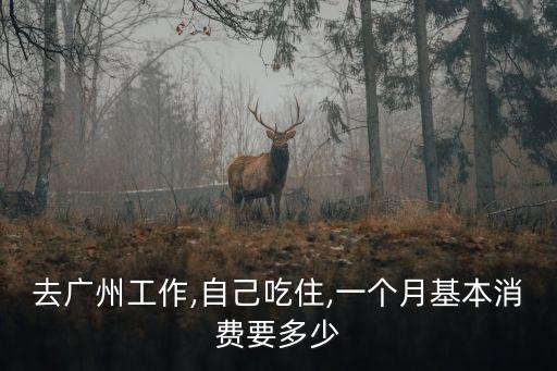 去廣州工作,自己吃住,一個月基本消費要多少