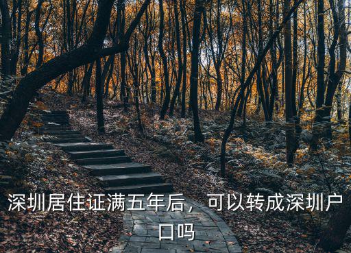 深圳入戶居住證一年多少分,深圳居住證滿五年后