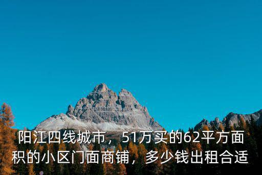 陽江購物城鋪租是多少錢,現在租多少錢