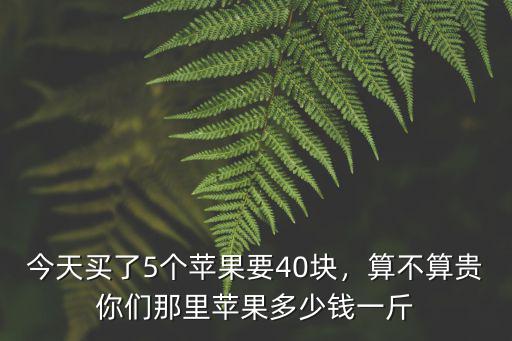 今天買了5個蘋果要40塊，算不算貴你們那里蘋果多少錢一斤