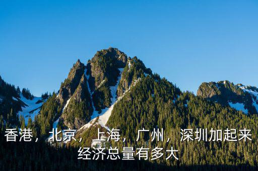 香港，北京，上海，廣州，深圳加起來經濟總量有多大