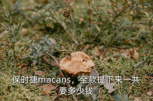 廣州保時捷macan要選裝多少錢,全款提下來一共要多少錢