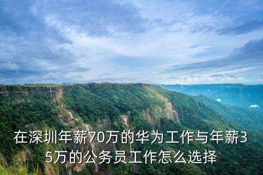 在深圳年薪70萬的華為工作與年薪35萬的公務員工作怎么選擇