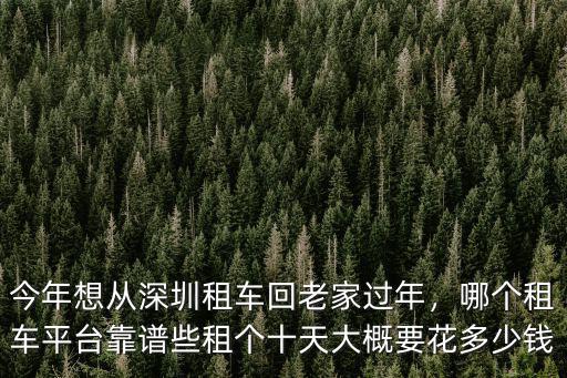 今年想從深圳租車回老家過(guò)年，哪個(gè)租車平臺(tái)靠譜些租個(gè)十天大概要花多少錢