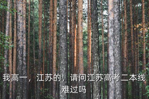 我高一，江蘇的，請問江蘇高考二本線難過嗎