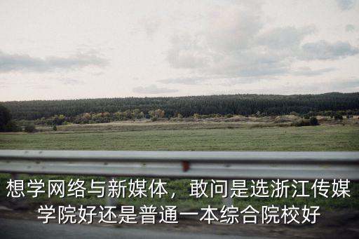 想學網絡與新媒體，敢問是選浙江傳媒學院好還是普通一本綜合院校好