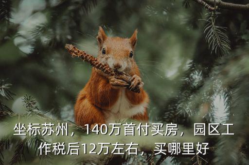 坐標蘇州，140萬首付買房，園區工作稅后12萬左右，買哪里好