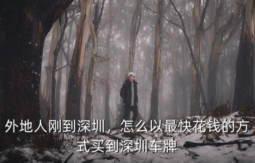 深圳牌多少錢能辦下來,外地人剛到深圳