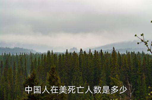 廣州一天要死多少人,中國人在美死亡人數是多少