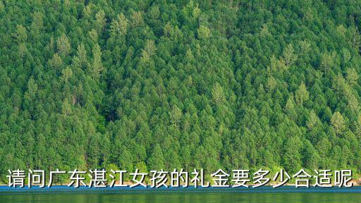 請問廣東湛江女孩的禮金要多少合適呢
