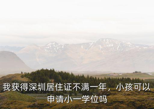 深圳小一學位申請怎么填寫,小孩可以申請小一學位嗎
