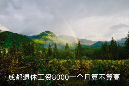 成都退休工資8000一個月算不算高
