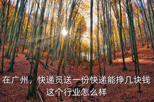 廣州市內順豐快遞多少錢一個月,快遞員送一份快遞能掙幾塊錢
