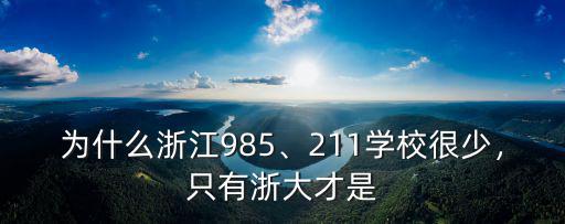 浙江一共多少所985學校,為什么浙江985