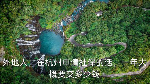 外地人，在杭州申請社保的話，一年大概要交多少錢