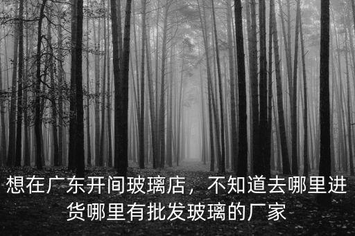 想在廣東開間玻璃店，不知道去哪里進貨哪里有批發玻璃的廠家