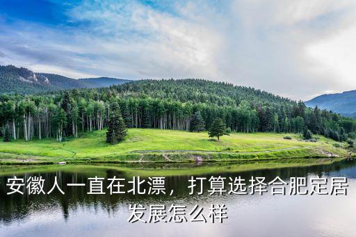 安徽人一直在北漂，打算選擇合肥定居發(fā)展怎么樣