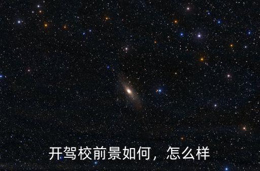 開駕校前景如何，怎么樣