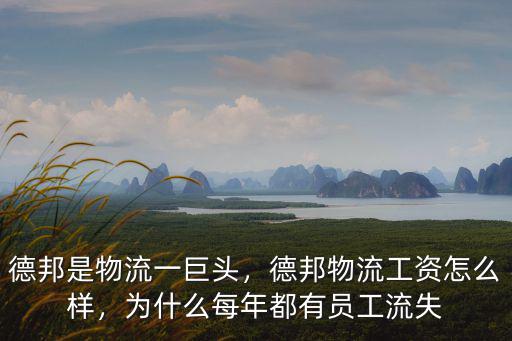 德邦佛山工資怎么樣,德邦物流工資怎么樣