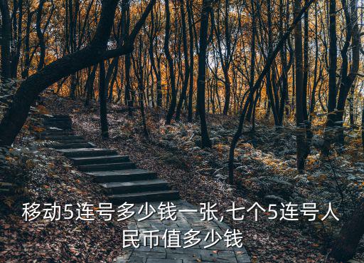 南通移動5連號多少錢一張,七個5連號人民幣值多少錢