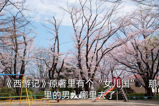 《西游記》原著里有個“女兒國”，那里的男人哪里去了