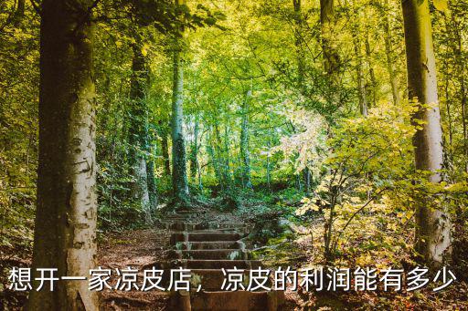 想開一家涼皮店，涼皮的利潤能有多少