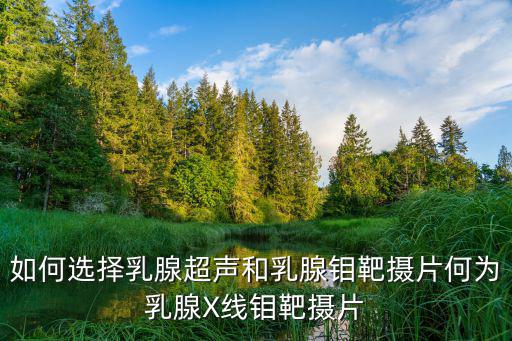 如何選擇乳腺超聲和乳腺鉬靶攝片何為乳腺X線鉬靶攝片