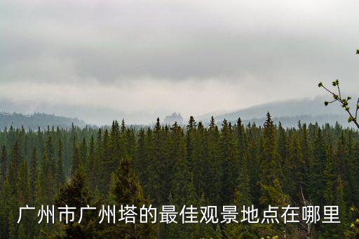 廣州市廣州塔的最佳觀景地點(diǎn)在哪里