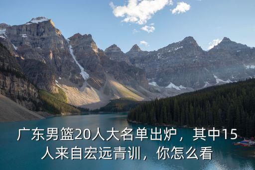 廣東男籃20人大名單出爐，其中15人來自宏遠(yuǎn)青訓(xùn)，你怎么看