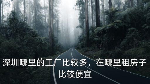 深圳龍華小廠最多的在哪里,深圳哪里的工廠比較多