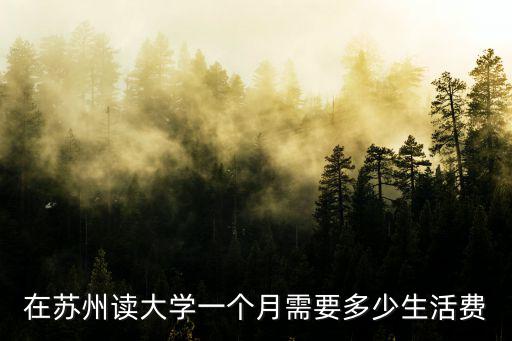 在蘇州讀大學(xué)一個月需要多少生活費(fèi)