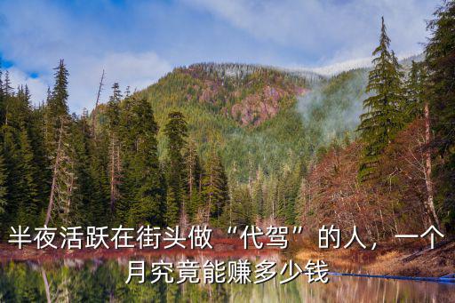 南通代駕一個月多少錢,一個月你賺多少錢