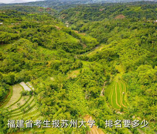 福建省考生報蘇州大學(xué)，排名要多少