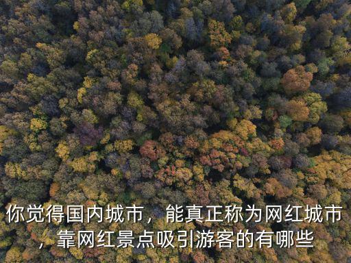 南京有多少網紅城市,能真正稱為網紅城市