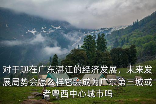 對于現在廣東湛江的經濟發展，未來發展局勢會怎么樣它會成為廣東第三城或者粵西中心城市嗎