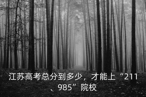 江蘇新高考多少分能上雙一流,江蘇高考總分到多少
