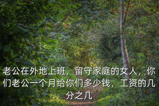 江蘇省老公在外地工資一般多少,老公在外地上班