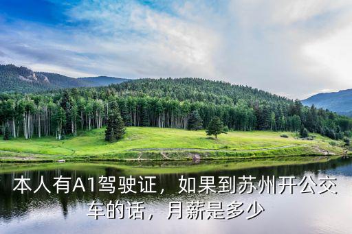 本人有A1駕駛證，如果到蘇州開公交車的話，月薪是多少