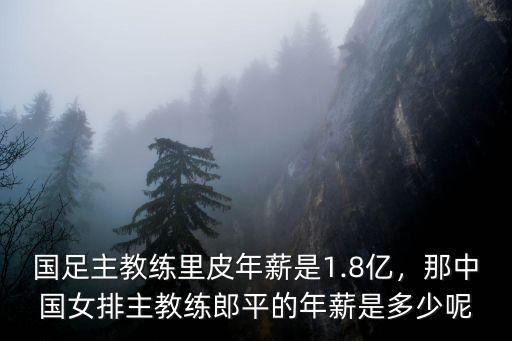 國足主教練里皮年薪是1.8億，那中國女排主教練郎平的年薪是多少呢