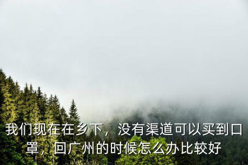 我們現(xiàn)在在鄉(xiāng)下，沒有渠道可以買到口罩，回廣州的時候怎么辦比較好