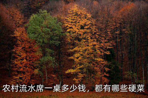 農村流水席一桌多少錢，都有哪些硬菜