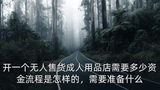 開一個無人售貨成人用品店需要多少資金流程是怎樣的，需要準備什么