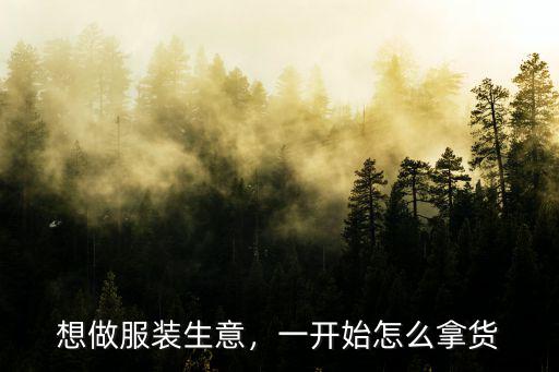 想做服裝生意，一開始怎么拿貨