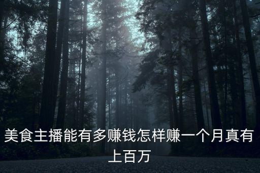 肇慶主播怎么賺錢,美食主播能有多賺錢