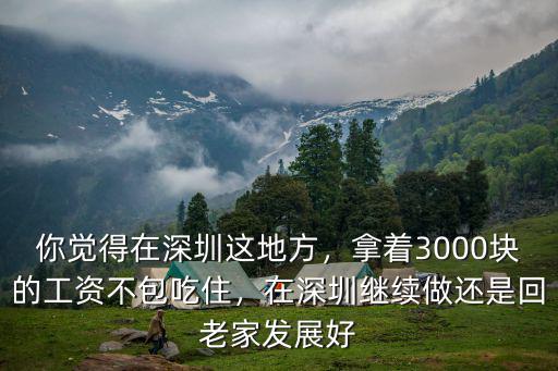深圳呆不下去了回老家怎么生活,回老家他們沒錢怎樣生活