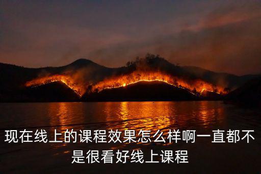 肇慶線上教學課程怎么樣,一直都不是很看好線上課程